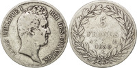France 5 Francs Coin, Louis-Philippe, Paris, Silver -