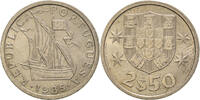 Portugal 2-1/2 Escudos Coin, Copper-nickel, KM:590 -