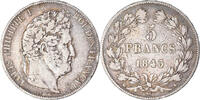 France 5 Francs Coin, Louis-Philippe, Paris, Silver, KM:749.1 -