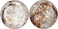 France 20 Centimes Coin, Cérès, Paris, Silver, KM:758.1 -