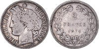 France 2 Francs Coin, Cérès, Bordeaux, Silver, KM:816.2 -