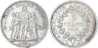France 5 Francs Coin, Hercule, Bordeaux, Silver, KM:820.2 -