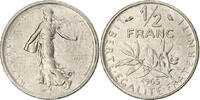 France 1/2 Franc Coin, Semeuse, Paris, Nickel, KM:931.1 -