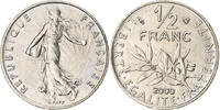 France 1/2 Franc Coin, Semeuse, Nickel, KM:931.2, Gadoury:429 -