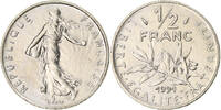 France 1/2 Franc Coin, Semeuse, Paris, Nickel, KM:931.1 -