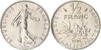 France 1/2 Franc Coin, Semeuse, Paris, Nickel, KM:931.1 -