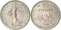 France 1/2 Franc Coin, Semeuse, Paris, Nickel, KM:931.1, Le -