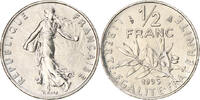 France 1/2 Franc Coin, Semeuse, Paris, Nickel, KM:931.1 -