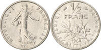 France 1/2 Franc Coin, Semeuse, Paris, Nickel, KM:931.1 -