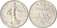 France 1/2 Franc Coin, Semeuse, Paris, Nickel, KM:931.1 -
