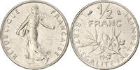 France 1/2 Franc Coin, Semeuse, Paris, Nickel, KM:931.1 -