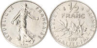 France 1/2 Franc Coin, Semeuse, Paris, Nickel, KM:931.1 -