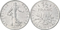 France 1/2 Franc Coin, Semeuse, Paris, Nickel, KM:931.1 -