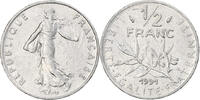 France 1/2 Franc Coin, Semeuse, Paris, Nickel, KM:931.1 -