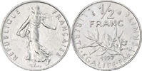 France 1/2 Franc Coin, Semeuse, Paris, Nickel, KM:931.1 -