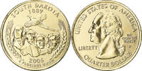 United States Quarter Coin, South Dakota, U.S. Mint, Philadelphia -