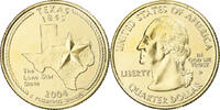 United States Quarter Coin, U.S. Mint, Denver, golden -