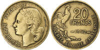 France 20 Francs Coin, Guiraud, Paris, Aluminum-Bronze -