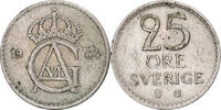 Sweden 25 Öre Coin, Gustaf VI, Copper-nickel, KM:836 -