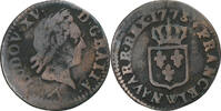 France Liard Coin, Louis XV, Liard à la vieille tête, Lille -