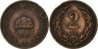 Hungary 2 Filler Franz Joseph I, Kormoczbanya, Bronze, KM:481 -