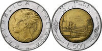 Italy 500 Lire Rome, Bi-Metallic, KM:111 -