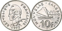 New Caledonia 10 Francs Paris, Nickel, KM:11 -