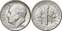 United States Dime Roosevelt Dime, U.S. Mint, BU, Silver, KM:195 -
