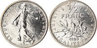 France 1/2 Franc Coin, Semeuse, Paris, Nickel, KM:931.1 -