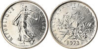 France 5 Francs Coin, Semeuse, Paris, FDC, Nickel Clad -