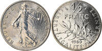 France 1/2 Franc Coin, Semeuse, Paris, FDC, Nickel, KM:931.1 -