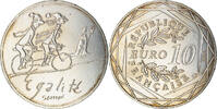 France 10 Euro Egalité Hiver Sempé, Paris, Silver -
