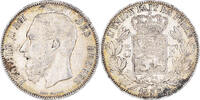 Belgium 5 Francs, 5 Frank Coin, Leopold II, Silver, KM:24 -