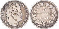 France 5 Francs Coin, Louis-Philippe, Paris, Silver -