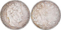 France 5 Francs Coin, Louis-Philippe, Paris, Silver, KM:749.1 -