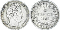 France 5 Francs Coin, Louis-Philippe, Paris, Silver -