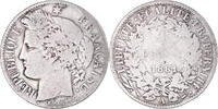 France Franc Coin, Cérès, Paris, 1 Franc, Silver, KM:822.1 -