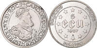 Belgium 5 Ecu Coin, Silver, KM:166 -