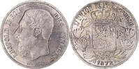 Belgium 5 Francs, 5 Frank Coin, Leopold II, Silver, KM:24 -
