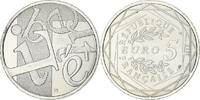 France 5 Euro Liberté, Paris, Silver -