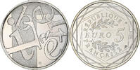 France 5 Euro Liberté, Paris, Silver -