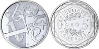 France 5 Euro Liberté, Paris, Silver -