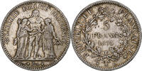 France 5 Francs Coin, Hercule, Bordeaux, Silver, KM:820.2 -