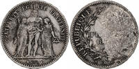 France 5 Francs Coin, Hercule, Paris, Silver, KM:820.1 -
