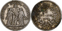 France 5 Francs Coin, Hercule, Bordeaux, Silver, KM:820.2, Le -