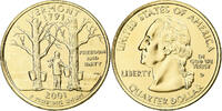 United States Quarter Vermont, U.S. Mint, golden, Copper-Nickel Clad -