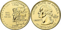 United States Quarter New Hampshire, U.S. Mint, golden, Copper-Nickel -