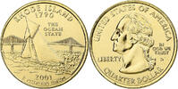 United States Quarter Rhode Island, golden, Copper-nickel -