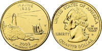 United States Quarter Maine, U.S. Mint, golden, Copper-Nickel Clad -