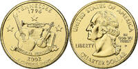 United States Quarter Tennessee, U.S. Mint, golden, Copper-Nickel Clad -